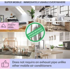 Klarstein Maxfresh Fan Air Cooler Humidifier 4-in-1 Function Oscillation 6L Water Tank 55W Timer Function -Home Appliance Store 14842368 5