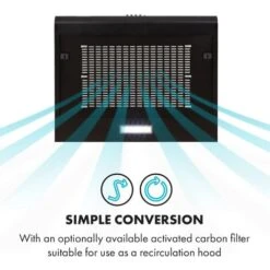 Klarstein Capannina Undercounter Hood 60cm 166m³ / H LED Stainless Steel Black -Home Appliance Store 19162066 3