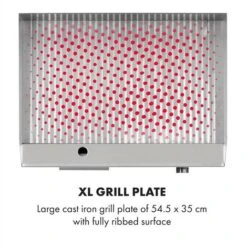 Klarstein Grillmeile 3000R Pro Electric Grill 3000W Plate 54.5x35cm Rippled -Home Appliance Store 19481103 4