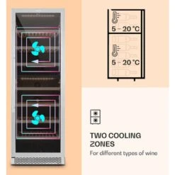 Klarstein Reserva 166 Duo Wine Refrigerator 166 Bottles 379 Litres 2 Zones Touch -Home Appliance Store 22969148 3