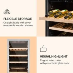 Klarstein Reserva 166 Duo Wine Refrigerator 166 Bottles 379 Litres 2 Zones Touch -Home Appliance Store 22969148 5
