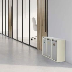 Klarstein Ordnungshüter 3 Rubbish Bins Waste Separator 45L (3 X 15 L) Creme Beige -Home Appliance Store 22969239 5