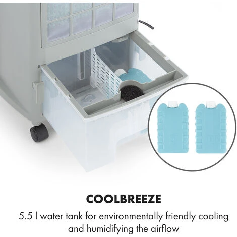 Klarstein Whirlwind 3-in-1 Air Cooler Fan Humidifier 1600 M³/h 7 Klarstein Whirlwind 3-in-1 Air Cooler Fan Humidifier 1600 M³/h - Image 5