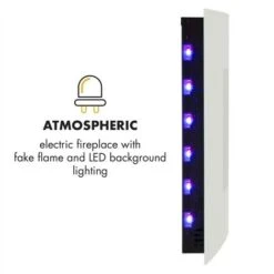 Klarstein Lausanne Electric Fireplace 1000 Or 2000 Watts 7 Different Background Colours Of Glass -Home Appliance Store 22969350 4