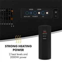 Klarstein Lausanne Electric Fireplace 1000 Or 2000 Watts 7 Different Background Colours Of Glass -Home Appliance Store 22969350 5