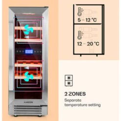 Klarstein Vinovilla 17 Built-In Duo Two-Zone Wine Fridge 53l 17 Bottles 3-Colour Glass Door -Home Appliance Store 22969412 4