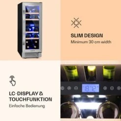 Klarstein Vinovilla 17 Built-In Duo Two-Zone Wine Fridge 53l 17 Bottles 3-Colour Glass Door -Home Appliance Store 22969412 5