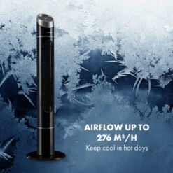Klarstein Sky High Tower Fan 40W 276m³ / H 75 ° Oscillation 3 Modes Black -Home Appliance Store 22969511 3
