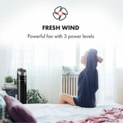 Klarstein Sky High Tower Fan 40W 276m³ / H 75 ° Oscillation 3 Modes Black -Home Appliance Store 22969511 4