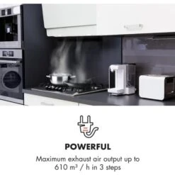 Klarstein Klarstein Aurica 60 Cooker Hood 60cm 600 M³/h LED Touch Glass White -Home Appliance Store 22969682 3