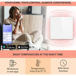 Klarstein Wonderwall Smart Infrared Heating 60x60cm App Control 360W Weekly Timer IP24 -Home Appliance Store 22969692 3