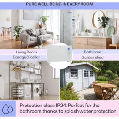 Klarstein Norderney Convection Heater Thermostat Timer 2000W 30m² White -Home Appliance Store 22969695 5