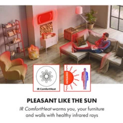 Klarstein Wonderwall 60 Infrared Heater 60x100cm 600W Weekly Timer IP24 White -Home Appliance Store 22969712 3