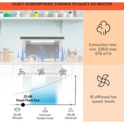 Klarstein Royal Flush Eco Cooker Hood 60 Cm 576 M³/h A+ -Home Appliance Store 22969738 3