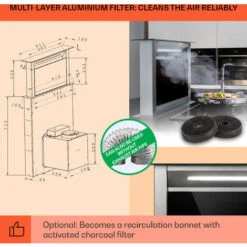 Klarstein Royal Flush Eco Cooker Hood 60 Cm 576 M³/h A+ -Home Appliance Store 22969738 5