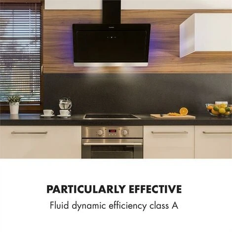 Klarstein Aurora Eco 90 Cooker Extractor Hood 550 M³ / H LED Display Black 4 Klarstein Aurora Eco 90 Cooker Extractor Hood 550 M³ / H LED Display Black - Image 2