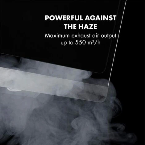 Klarstein Aurora Eco 90 Cooker Extractor Hood 550 M³ / H LED Display Black 5 Klarstein Aurora Eco 90 Cooker Extractor Hood 550 M³ / H LED Display Black - Image 3