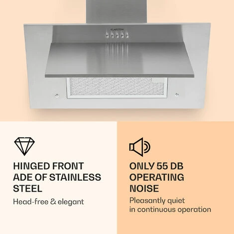 Klarstein Athena Cooker Bonnet 60cm Exhaust Air: 350 M³/h LED Stainless Steel 7 Klarstein Athena Cooker Bonnet 60cm Exhaust Air: 350 M³/h LED Stainless Steel - Image 5