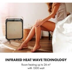 Klarstein HeatPal Marble Blackline, Infrared Heater, 1300W, Marble, Aluminium -Home Appliance Store 22969815 5