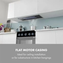 Klarstein High Line Ceiling Hood 90cm 410 M3 / H 75W 3 Steps Remote Control Black -Home Appliance Store 22969846 5