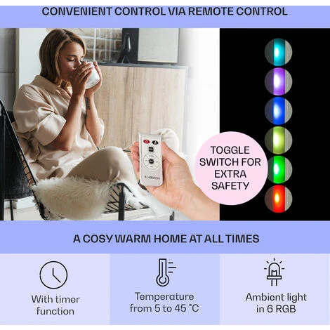 Klarstein Bornholm Curved Ambient Convection Heater 1000/2000 W 6 Klarstein Bornholm Curved Ambient Convection Heater 1000/2000 W - Image 4