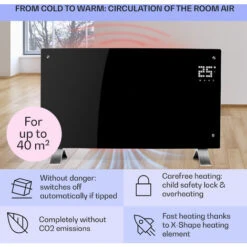 Klarstein Bornholm Curved Ambient Convection Heater 1000/2000 W 11 Klarstein Bornholm Curved Ambient Convection Heater 1000/2000 W -Home Appliance Store 22969847 5