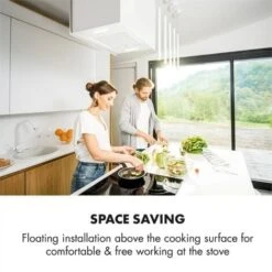 Klarstein Kronleuchter L Island Exhaust Hood 60cm Exhaust Air: 590m³ / H LED Touch White -Home Appliance Store 22969886 5