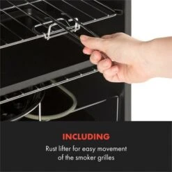 Klarstein Flintstone Steel Smoker 1600 W Built-in Thermometer Stainless Steel -Home Appliance Store 22970031 5