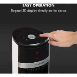 Klarstein IceTower Stand Fan 36 Watts Timer 3 Modes Remote Control White -Home Appliance Store 22970186 3