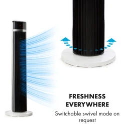 Klarstein IceTower Stand Fan 36 Watts Timer 3 Modes Remote Control White -Home Appliance Store 22970186 4