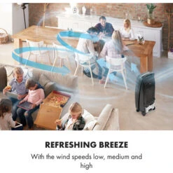 Klarstein Rotator Air Cooler 4-in-1 110W 396m³ / H 3 Wind Strengths Remote Control Black -Home Appliance Store 22970248 3