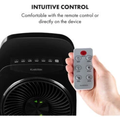 Klarstein Rotator Air Cooler 4-in-1 110W 396m³ / H 3 Wind Strengths Remote Control Black -Home Appliance Store 22970248 4