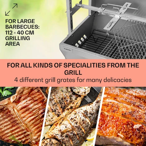 Klarstein Sauenland Pro Suckling Pig Spit 13W 4 Wheels Stainless Steel 6 Klarstein Sauenland Pro Suckling Pig Spit 13W 4 Wheels Stainless Steel - Image 4