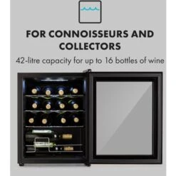 Klarstein Shiraz 16 Uno Wine Fridge 42l Touch Control Panel 131W 5-18°C -Home Appliance Store 22970344 4