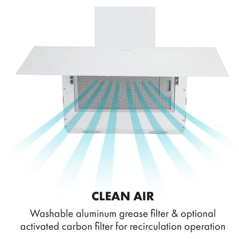 Klarstein Laurel 60 Cooker Extractor Hood 60cm Exhaust Air: 350 M³ / H LED Touch White 6 Klarstein Laurel 60 Cooker Extractor Hood 60cm Exhaust Air: 350 M³ / H LED Touch White - Image 4