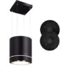 Klarstein Tron Ambience Island Cooker Extractor Hood Ø38cm Recirculation 540m³ / H LED Black -Home Appliance Store 22970601 1