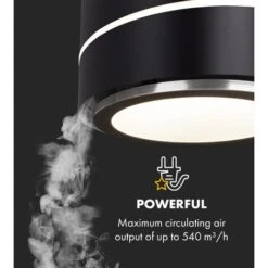 Klarstein Tron Ambience Island Cooker Extractor Hood Ø38cm Recirculation 540m³ / H LED Black -Home Appliance Store 22970601 3