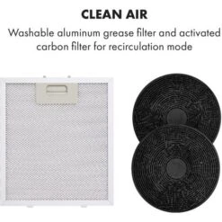 Klarstein Tron Ambience Island Cooker Extractor Hood Ø38cm Recirculation 540m³ / H LED White -Home Appliance Store 22970602 5