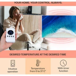 Klarstein Wonderwall Air Art Beach Infrared Heater 101x60cm 600W Wall Installation Remote Control -Home Appliance Store 22970625 3