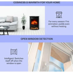 Klarstein Bormio S Electric Fireplace 950/1900W Thermostat Weekly Timer 10 Klarstein Bormio S Electric Fireplace 950/1900W Thermostat Weekly Timer -Home Appliance Store 22970630 4