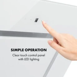 Klarstein Sofia 60 Extractor Hood 300 M³ / H Touch Control Glass Front White -Home Appliance Store 22970647 4