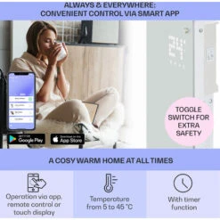 Klarstein Bornholm Smart Convection Heater 200 W WiFi LED Display Timer IP24 -Home Appliance Store 22970664 3