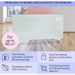 Klarstein Bornholm Smart Convection Heater 200 W WiFi LED Display Timer IP24 -Home Appliance Store 22970664 4