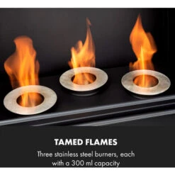 Klarstein Phantasma Cottage Pillar Ethanol Fireplace Smokeless Stainless Steel Burner 3 X 300ml 2h Stainless Steel White/black -Home Appliance Store 23507096 3
