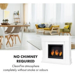 Klarstein Phantasma Cottage Pillar Ethanol Fireplace Smokeless Stainless Steel Burner 3 X 300ml 2h Stainless Steel White/black -Home Appliance Store 23507096 4