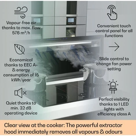 Klarstein Royal Flush Eco Cooker Hood 90 Cm 576 M³/h A+ 4 Klarstein Royal Flush Eco Cooker Hood 90 Cm 576 M³/h A+ - Image 2