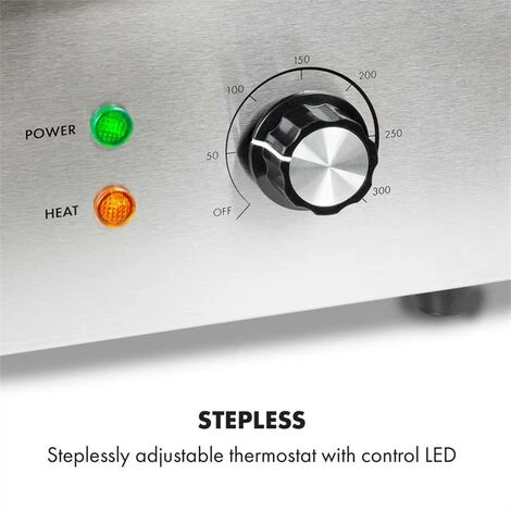 Klarstein Grillmeile 3000GR Pro Electric Grill 3000W 54.5x35cm Smooth / Ribbed 4 Klarstein Grillmeile 3000GR Pro Electric Grill 3000W 54.5x35cm Smooth / Ribbed - Image 3