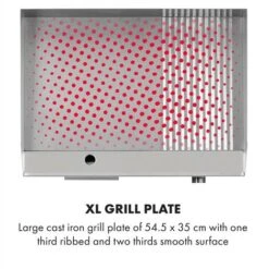 Klarstein Grillmeile 3000GR Pro Electric Grill 3000W 54.5x35cm Smooth / Ribbed 9 Klarstein Grillmeile 3000GR Pro Electric Grill 3000W 54.5x35cm Smooth / Ribbed -Home Appliance Store 23948182 4