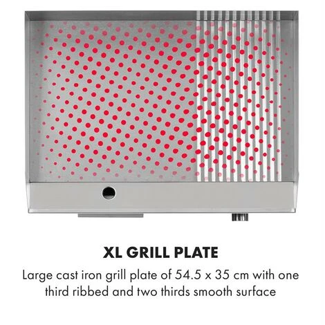 Klarstein Grillmeile 3000GR Pro Electric Grill 3000W 54.5x35cm Smooth / Ribbed 5 Klarstein Grillmeile 3000GR Pro Electric Grill 3000W 54.5x35cm Smooth / Ribbed - Image 4
