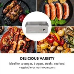Klarstein Grillmeile 3000GR Pro Electric Grill 3000W 54.5x35cm Smooth / Ribbed 10 Klarstein Grillmeile 3000GR Pro Electric Grill 3000W 54.5x35cm Smooth / Ribbed -Home Appliance Store 23948182 5